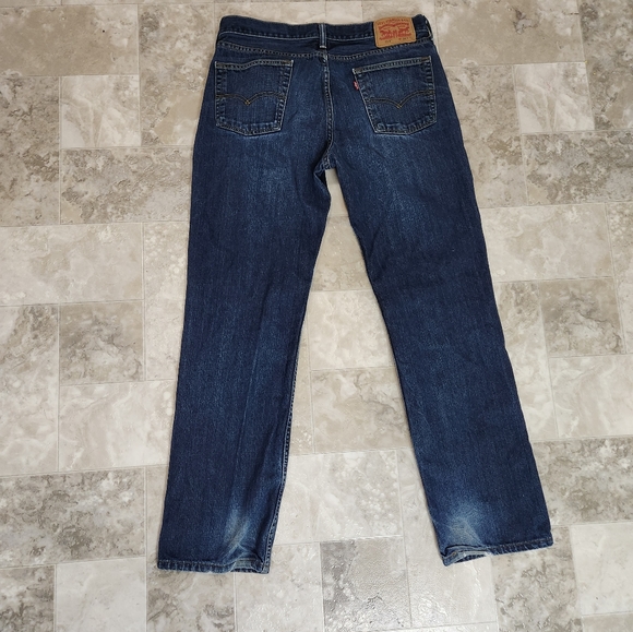 Mens Levi's 514 straight leg dark wash jeans 34 /32 - Picture 5 of 10